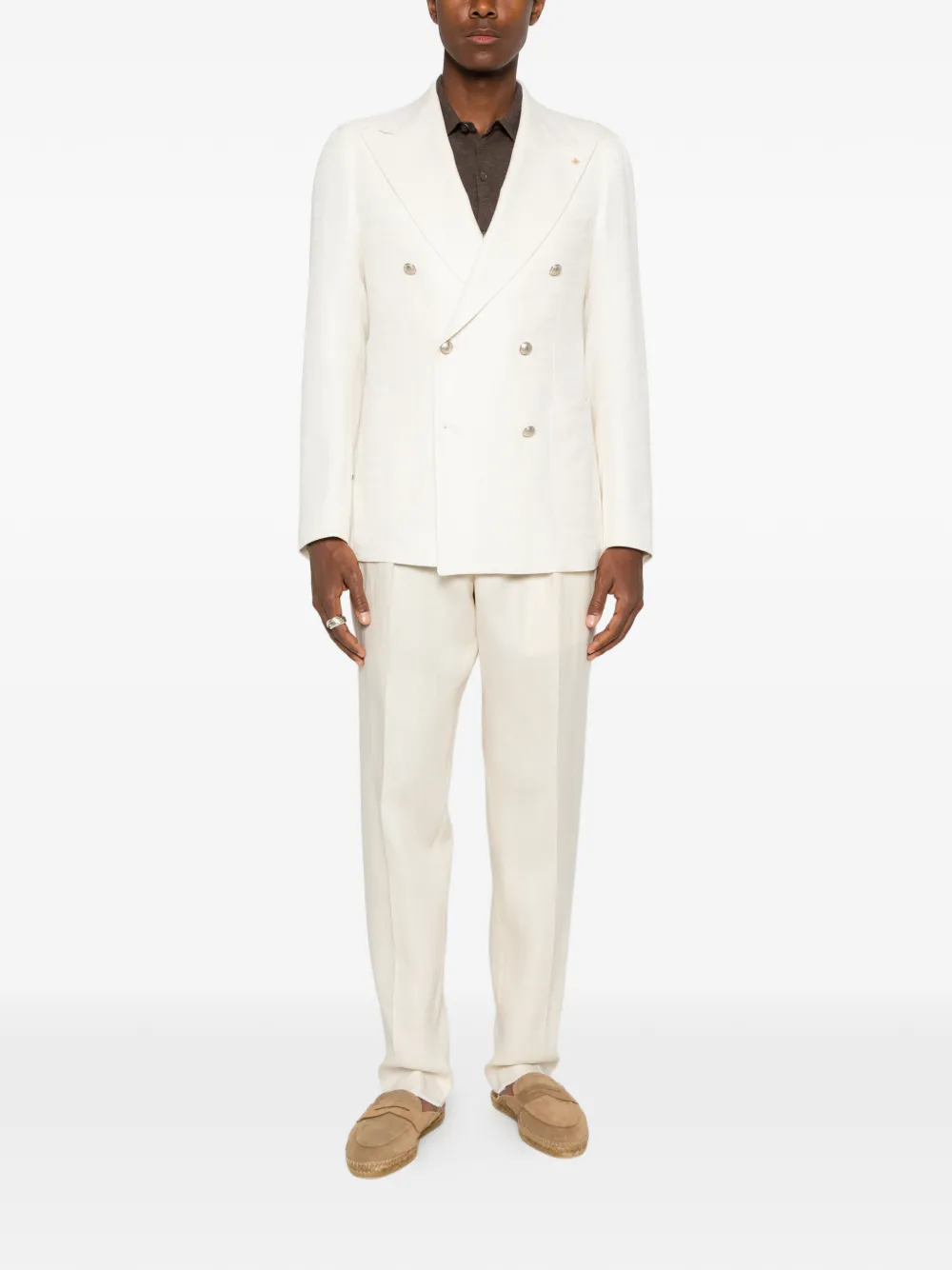 Tagliatore Blazer met dubbele rij knopen Beige