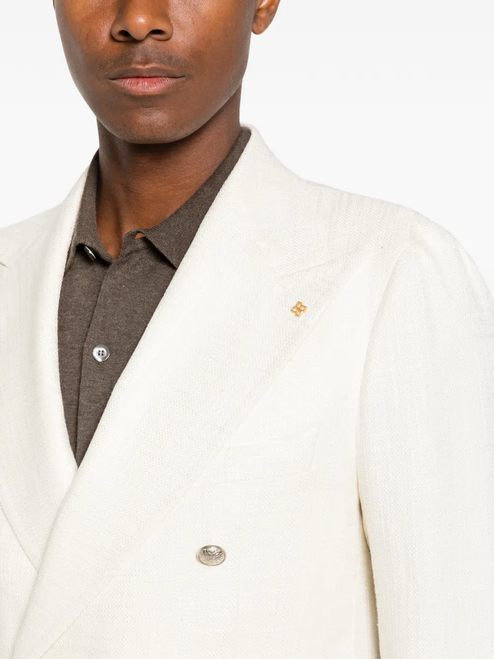 Tagliatore Blazer met dubbele rij knopen Beige