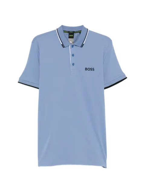 BOSS logo-print polo shirt