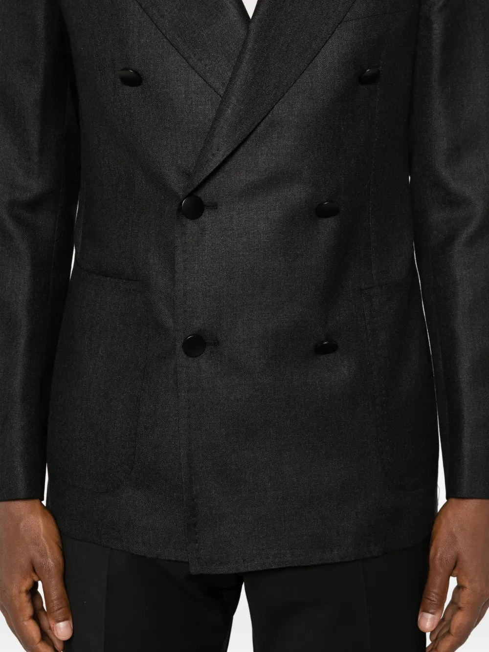 Tagliatore Blazer met dubbele rij knopen en puntige revers Blauw