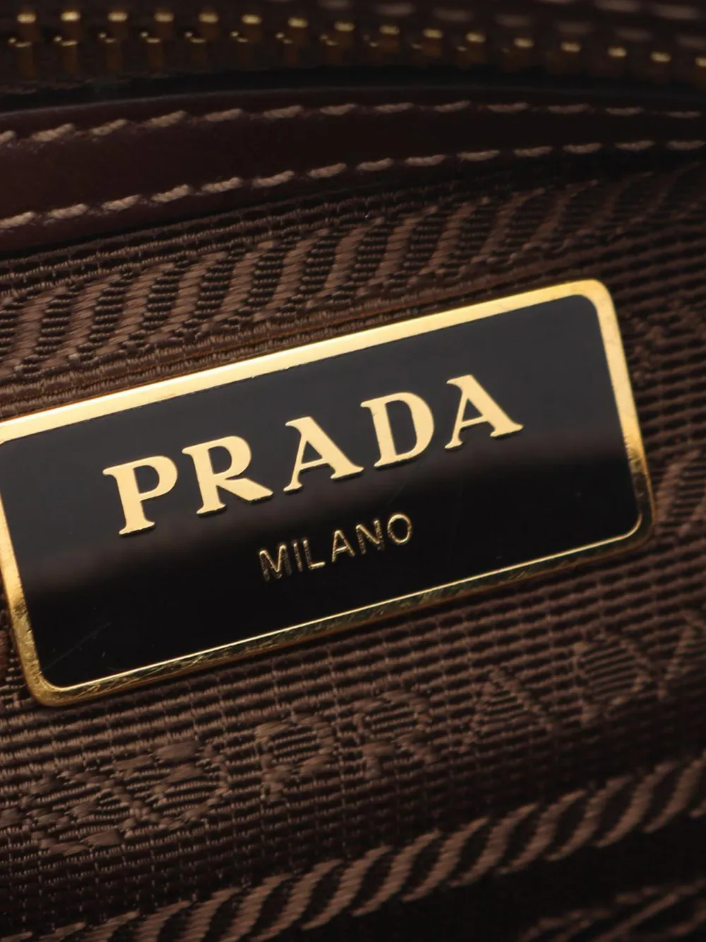 Prada Pre-owned 2010-2025 Jacquard Logo Crossbody Bag in Neutrals, view 5