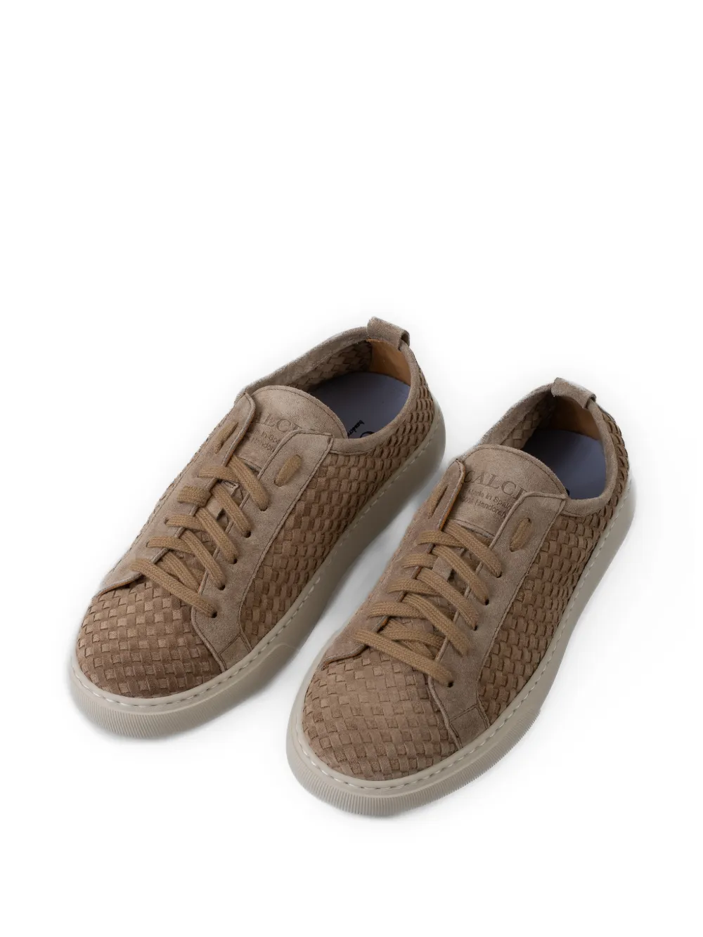 CALCE Geweven sneakers Bruin