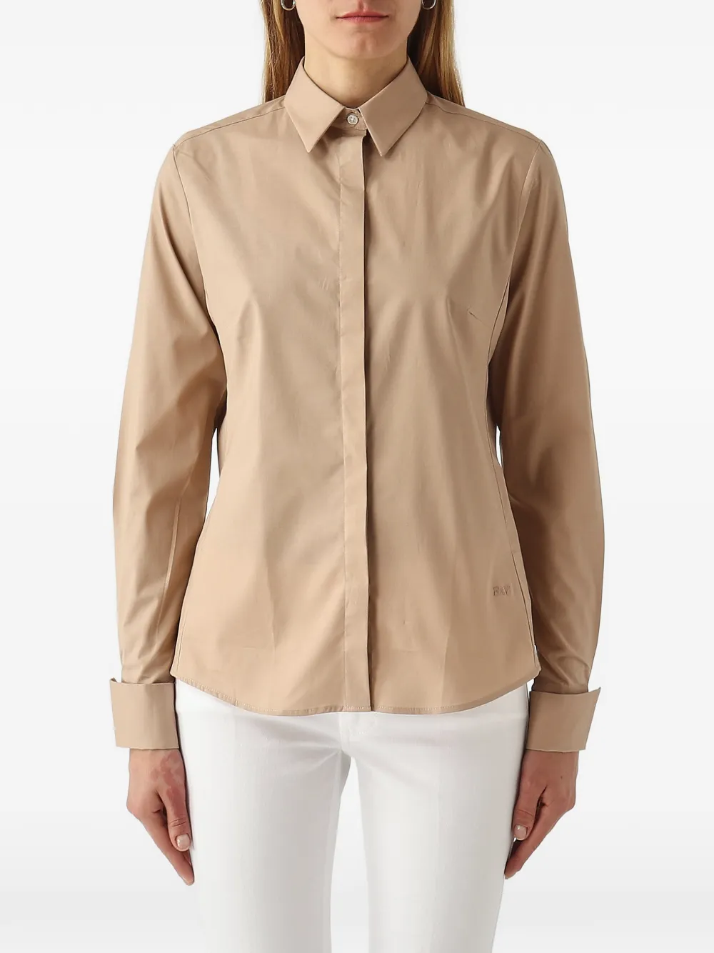 Fay logo-embroidered shirt - Toni neutri