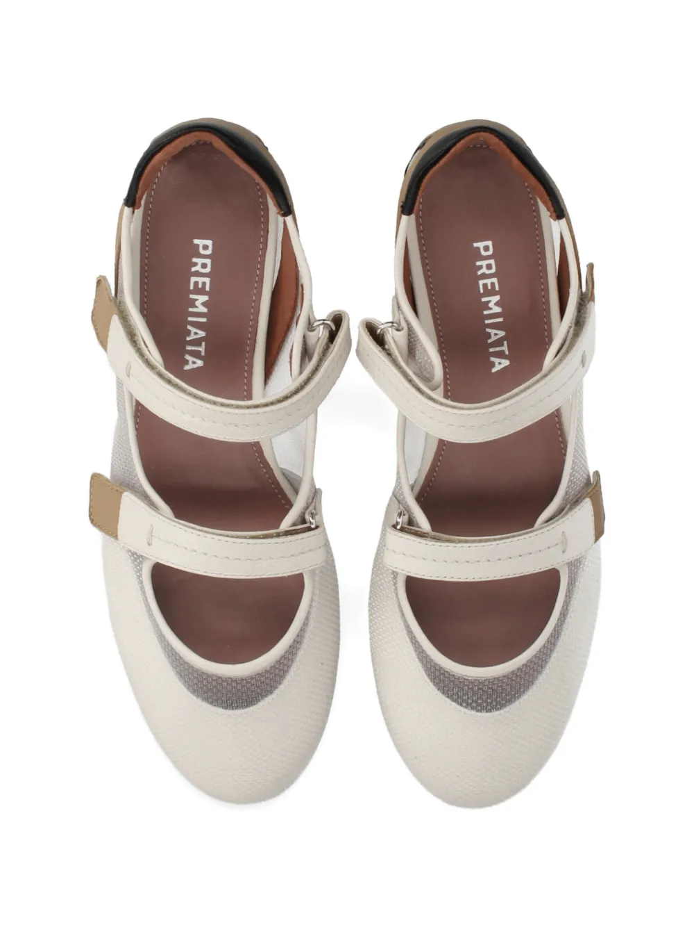 Premiata Mary Jane ballerina's met klittenband Wit