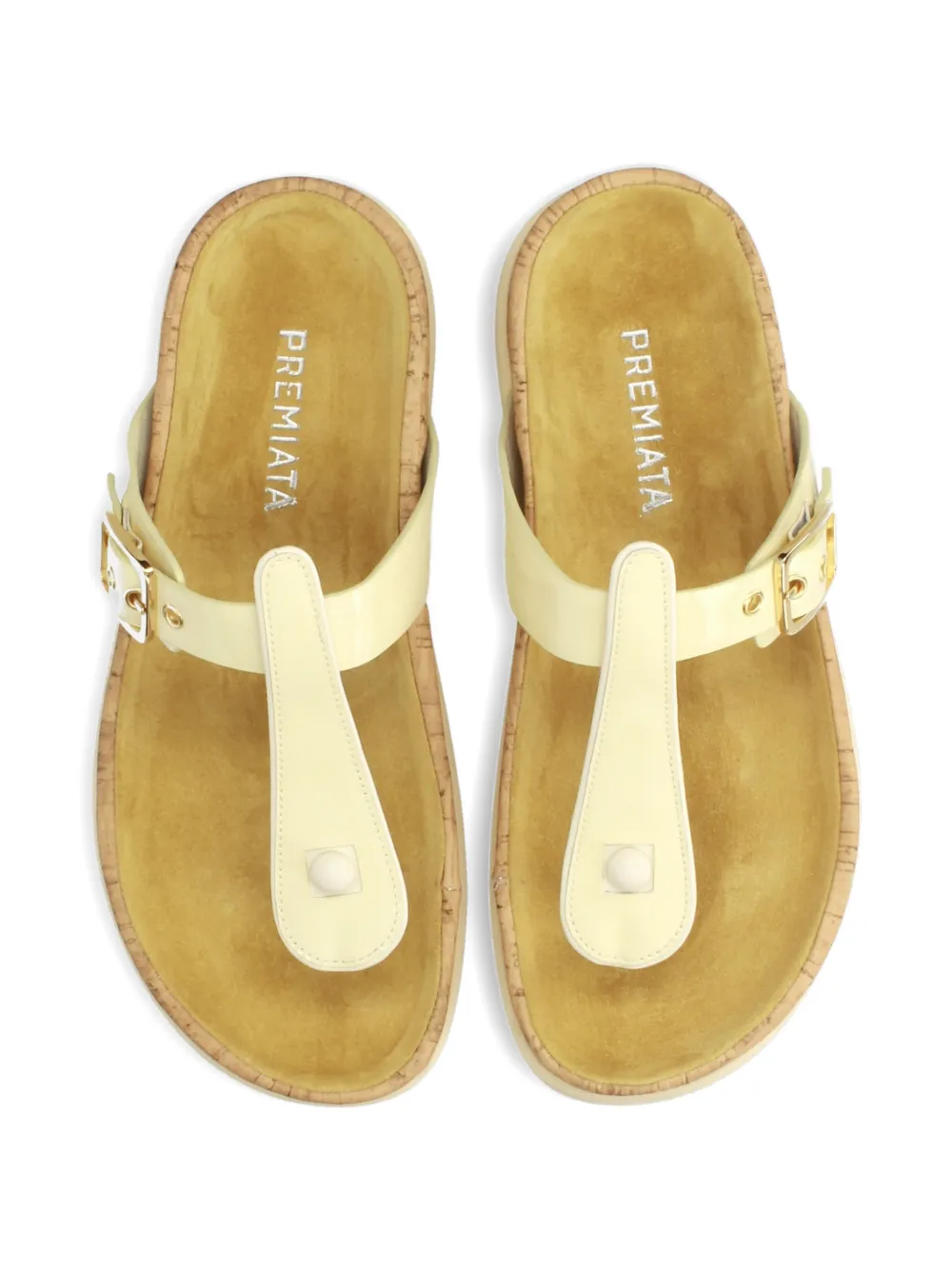 Premiata Platte sandalen met gesp Beige