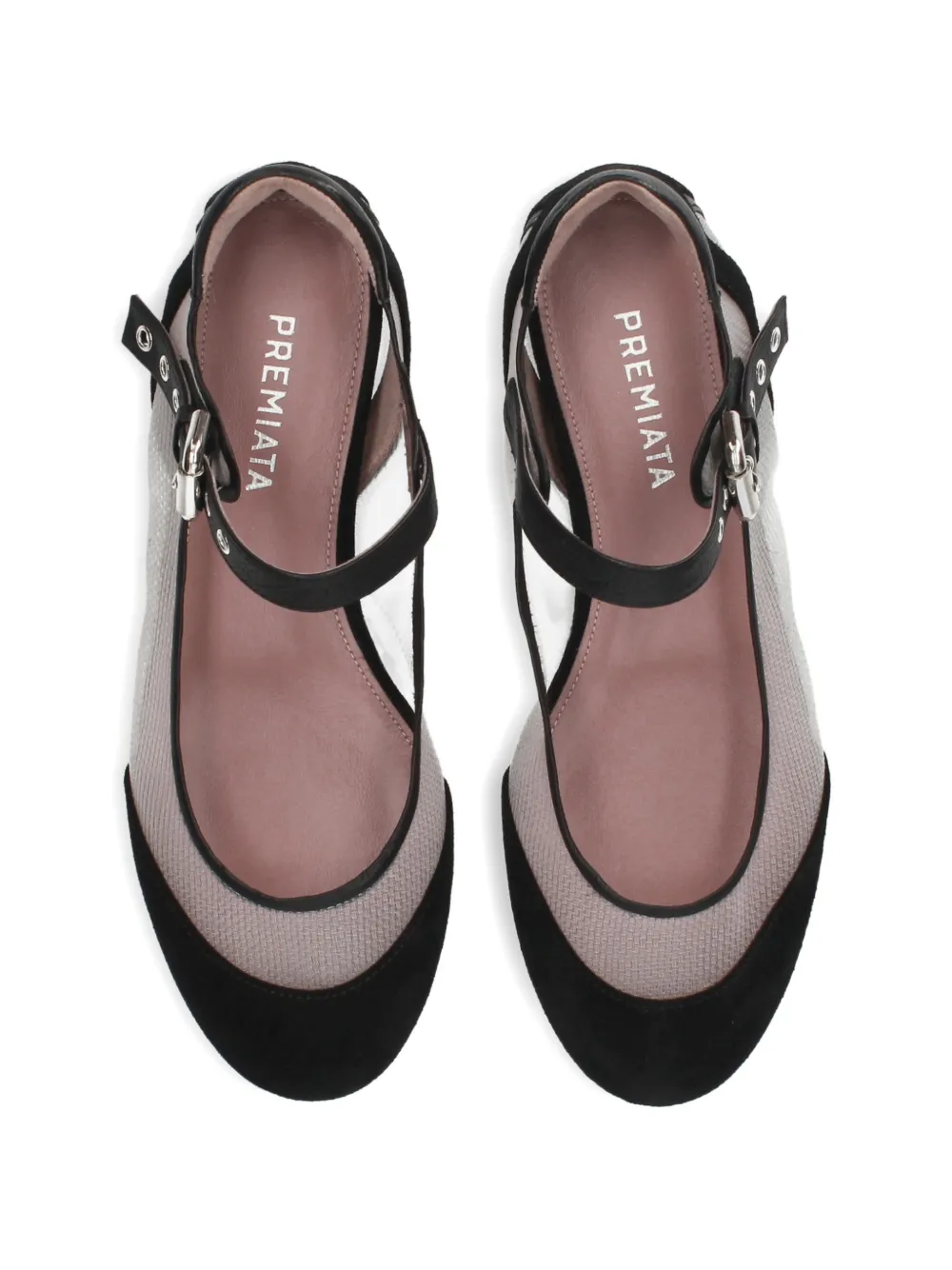 Premiata buckle ballet flats Zwart