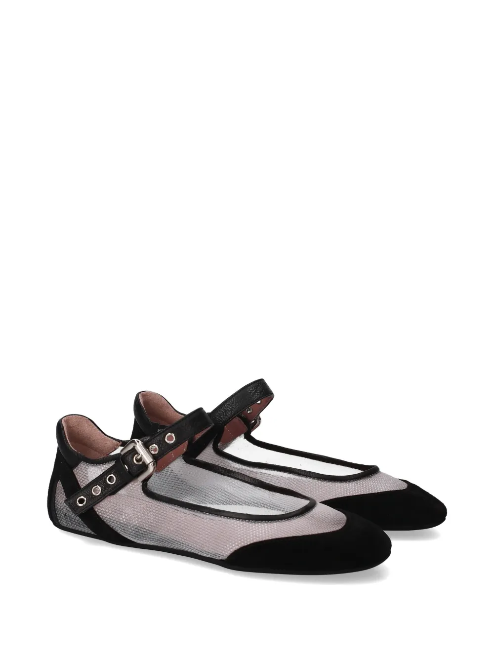 Premiata buckle ballet flats Zwart