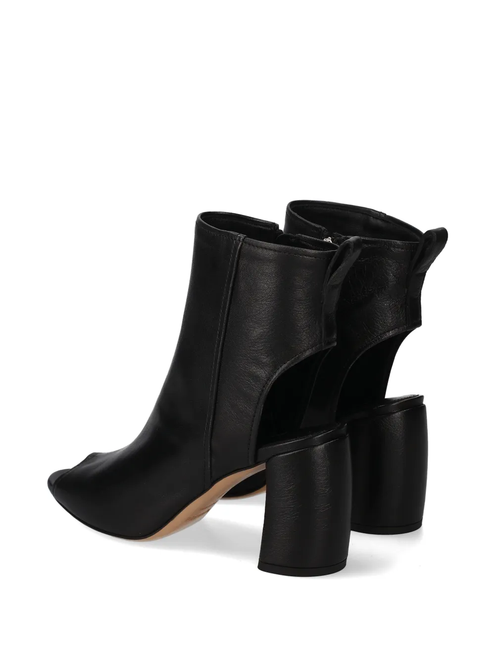 Premiata Leren sandalen met uitgesneden details en hak Zwart