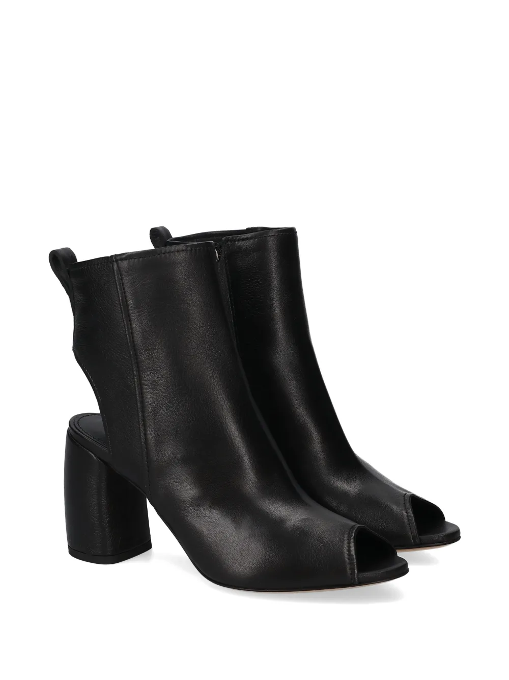 Premiata Leren sandalen met uitgesneden details en hak Zwart