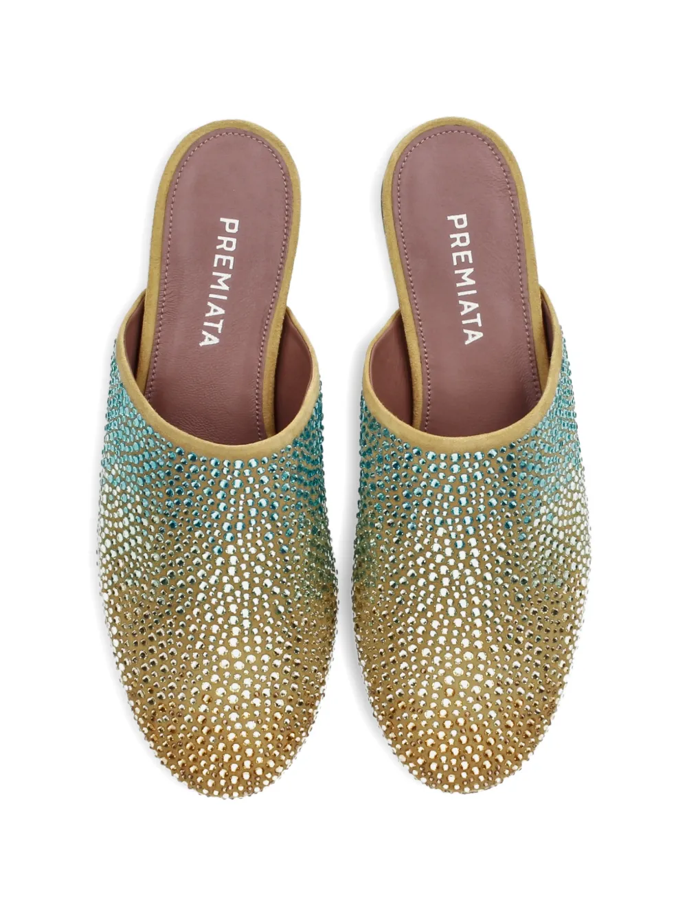 Premiata Muiltjes verfraaid met stras Goud