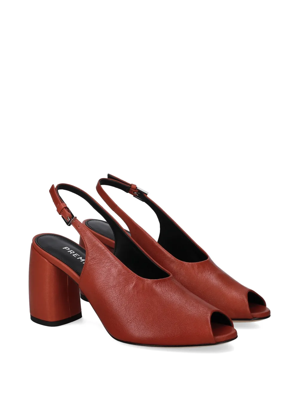 Premiata Slingback pumps met open neus Bruin