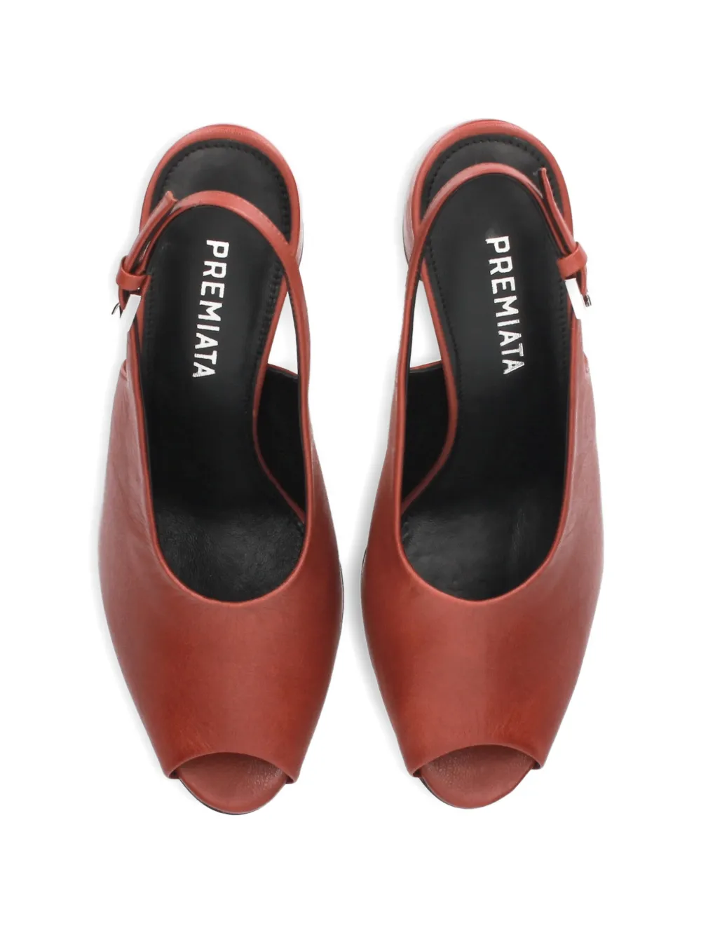 Premiata Slingback pumps met open neus Bruin