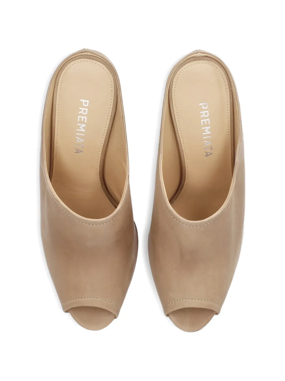 Premiata Sandalen met open neus en hak Beige