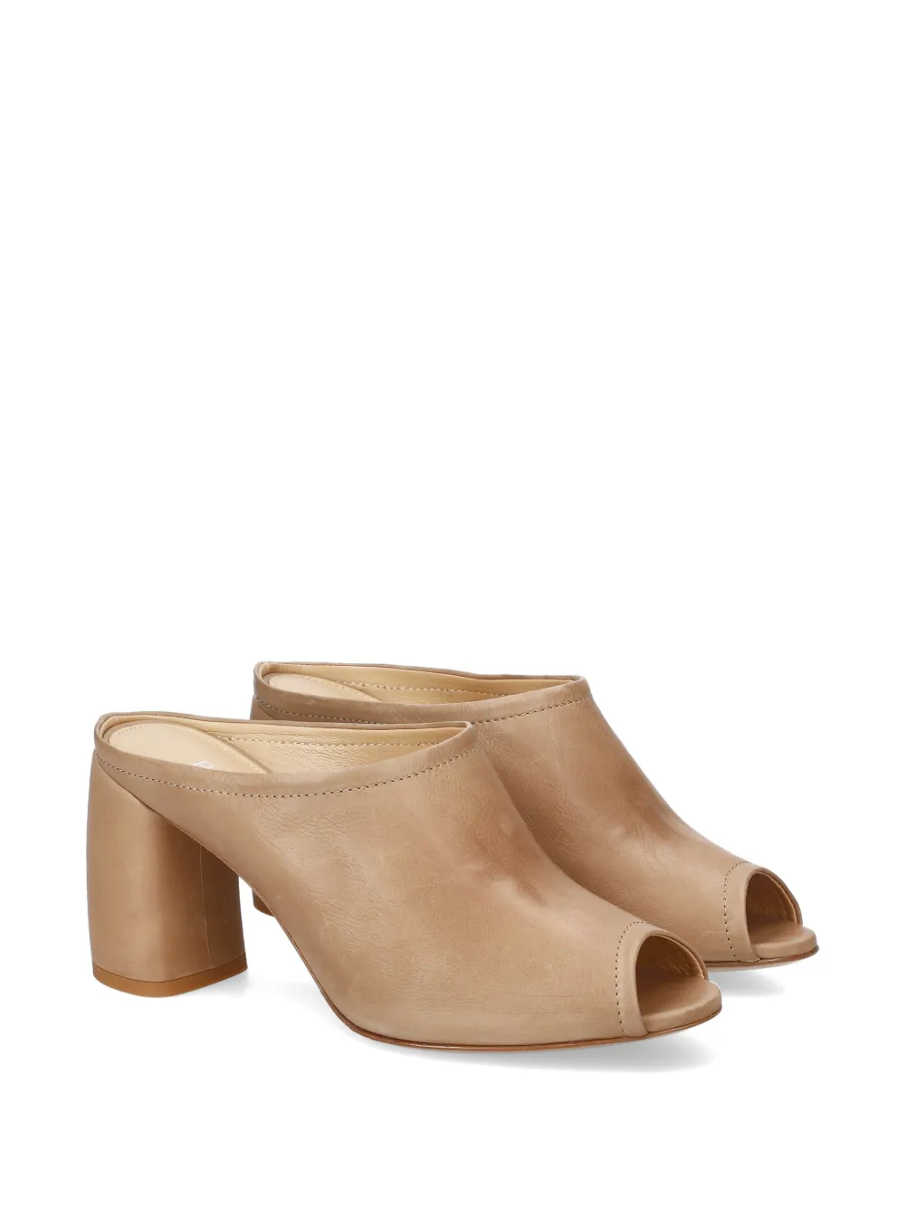 Premiata Sandalen met open neus en hak Beige