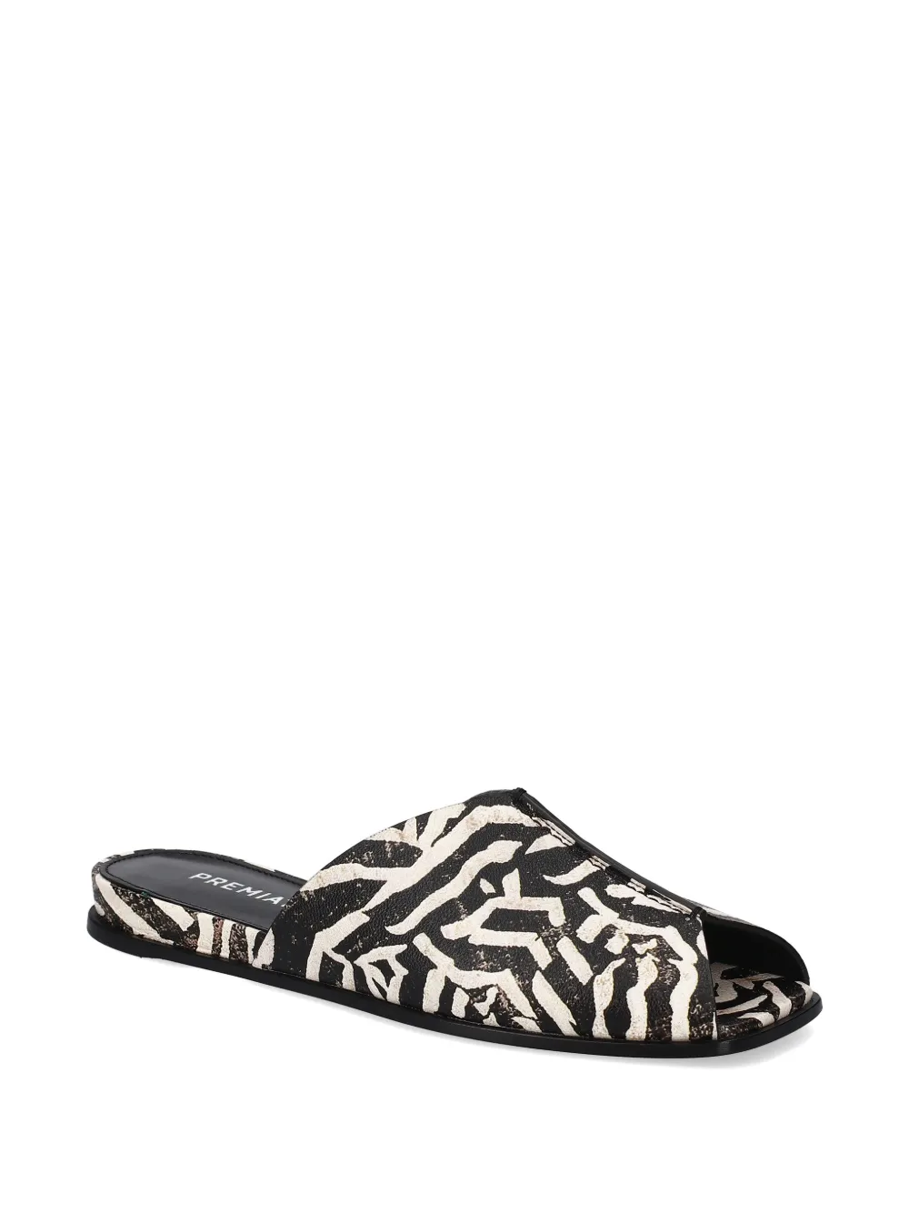 Premiata Platte sandalen met zebra-print Zwart