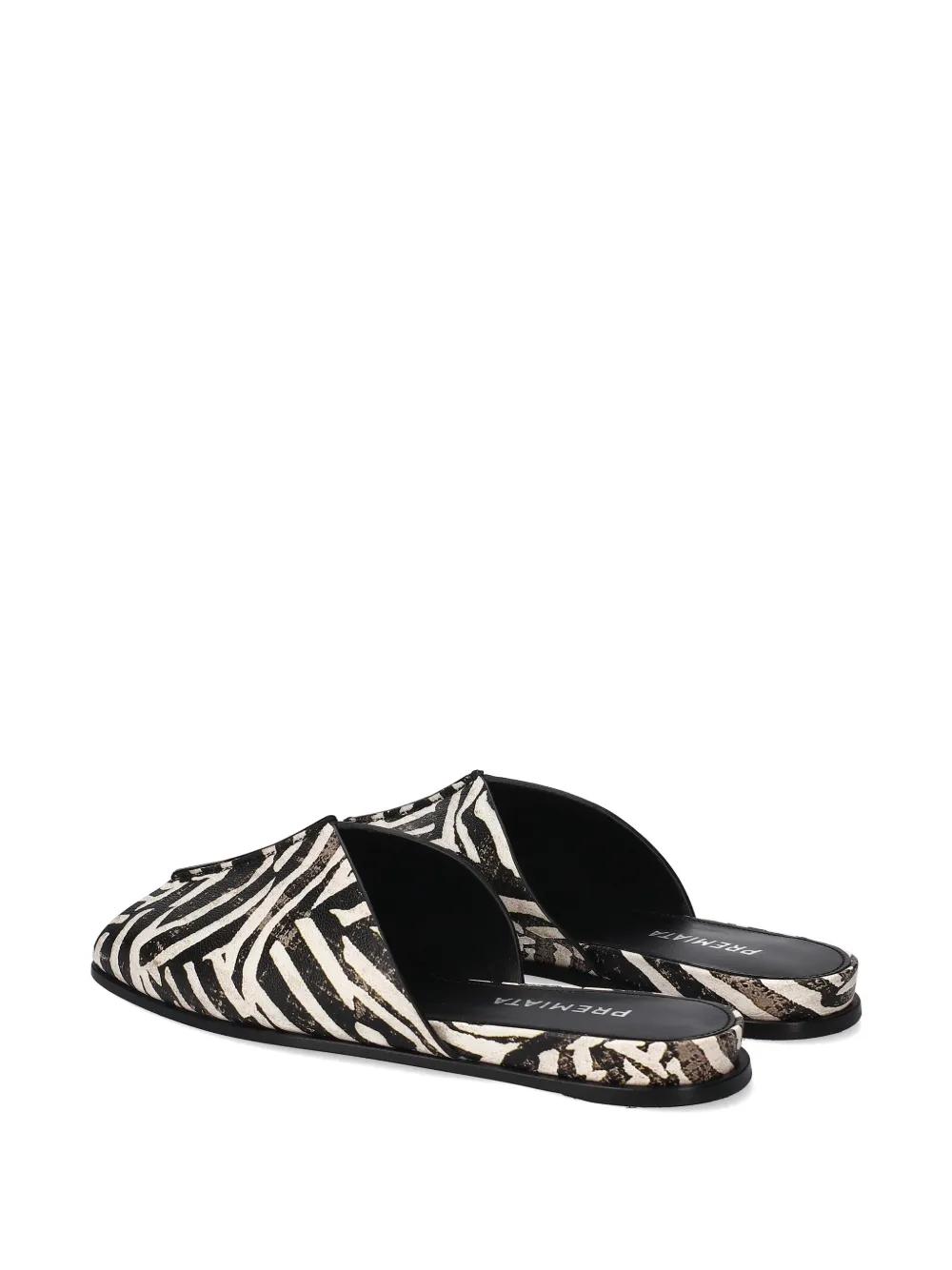 Premiata Platte sandalen met zebra-print Zwart