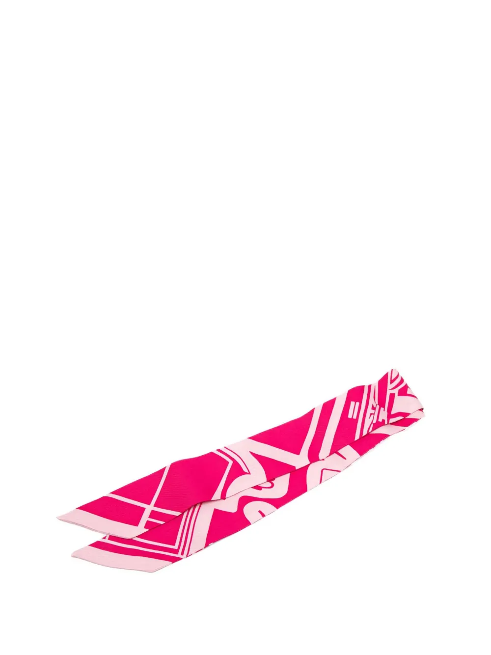 Hermès Pre-Owned 20th Century Les Coupes Tattoo Twilly Silk Scarf scarves - Rosa