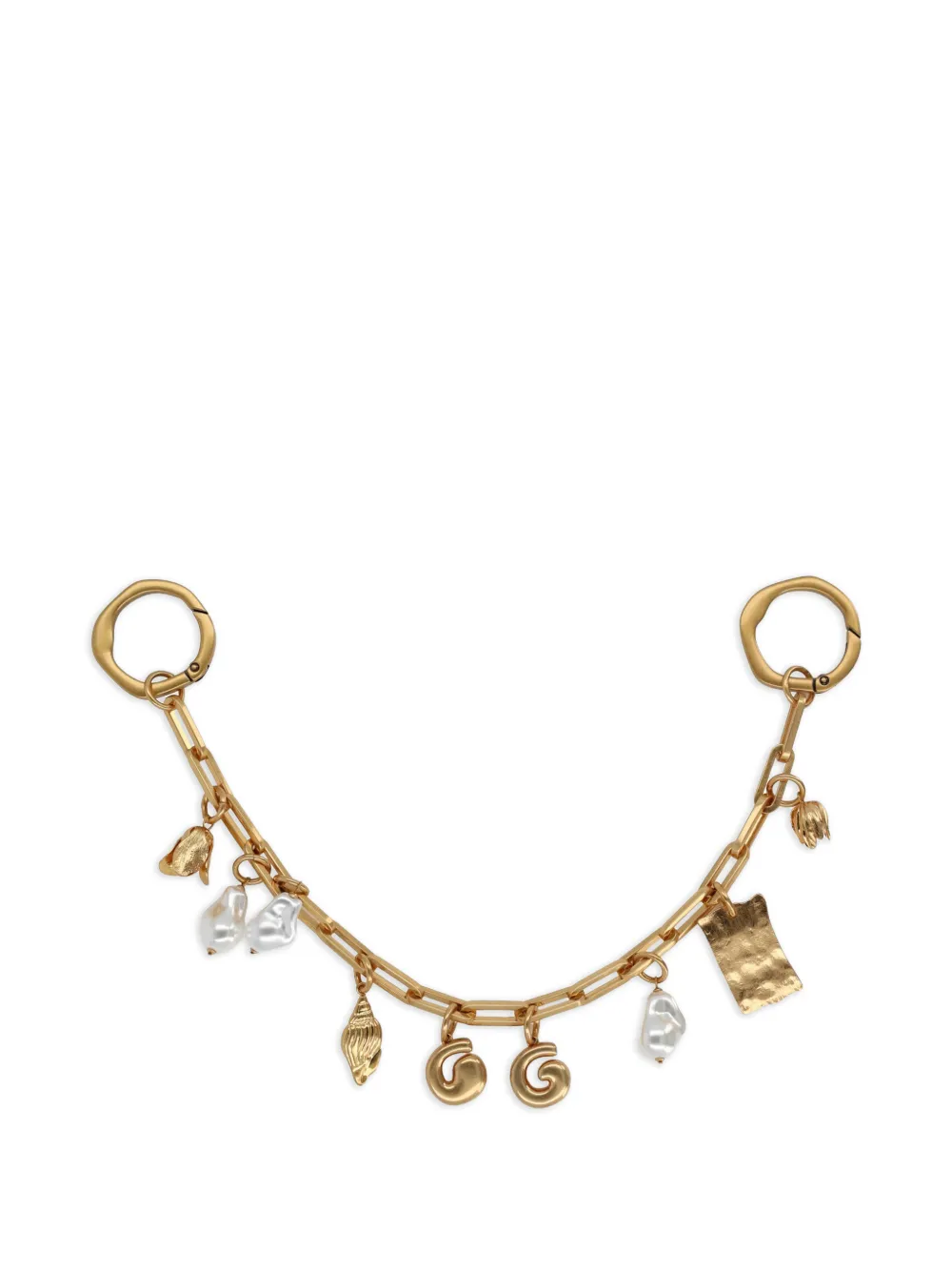 Cult Gaia charm-embellished link-chain bag chain - Oro