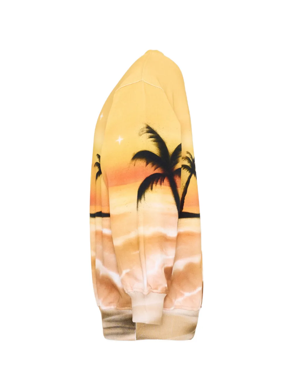 Molo Trui met ronde hals en palmboomprint Geel