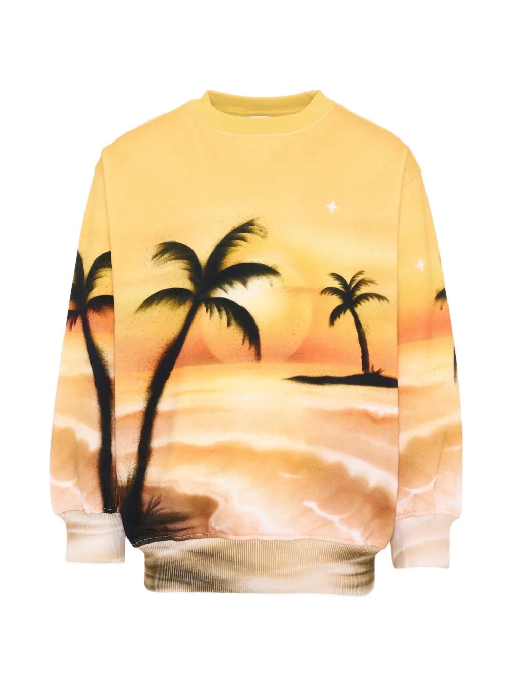 Molo palm tree crew-neck sweater - Giallo