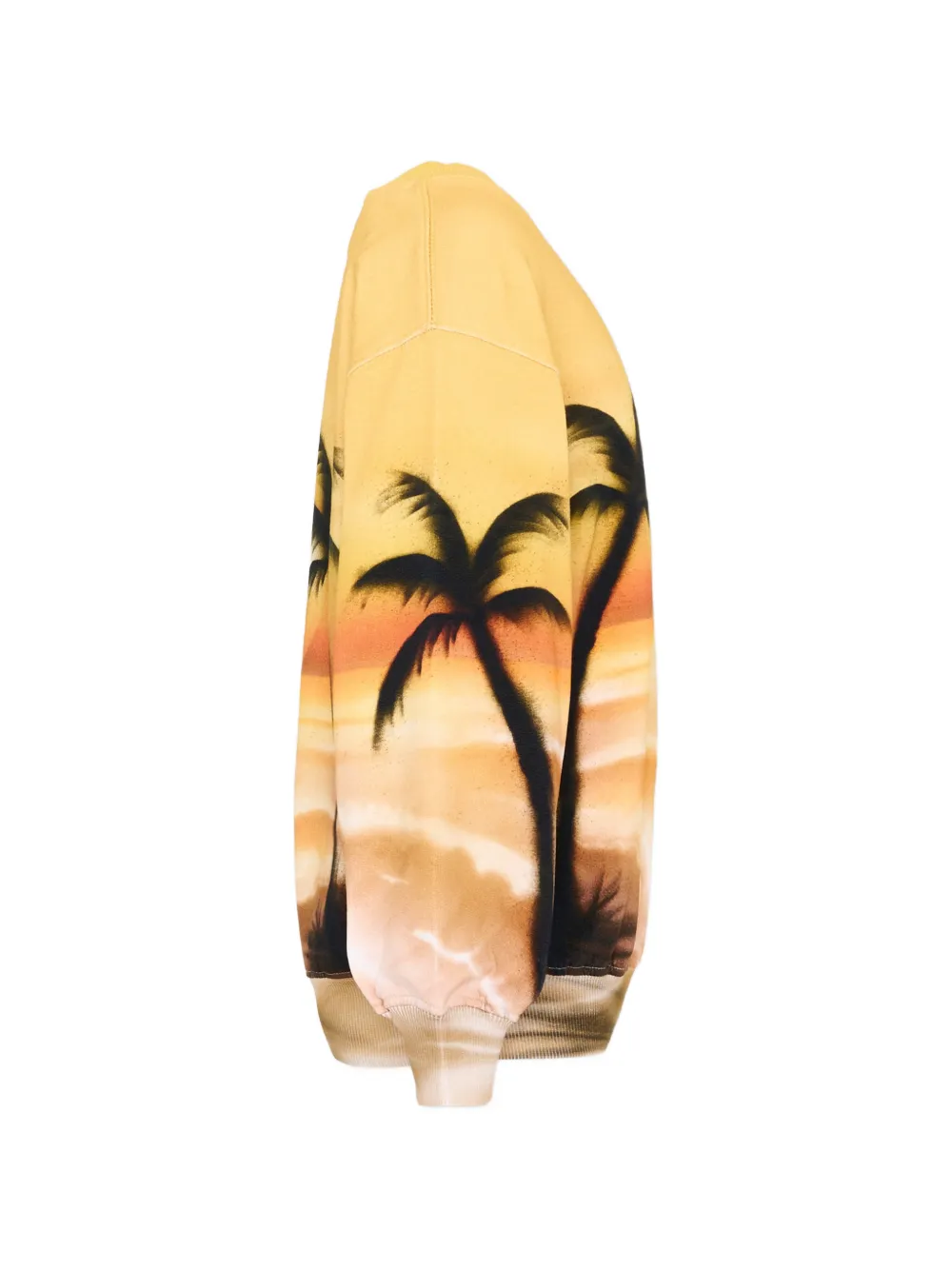 Molo Trui met ronde hals en palmboomprint Geel