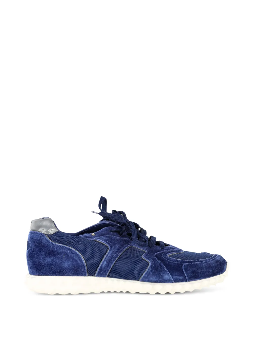 Valentino Garavani Pre-Owned mesh suede sneakers - Blu