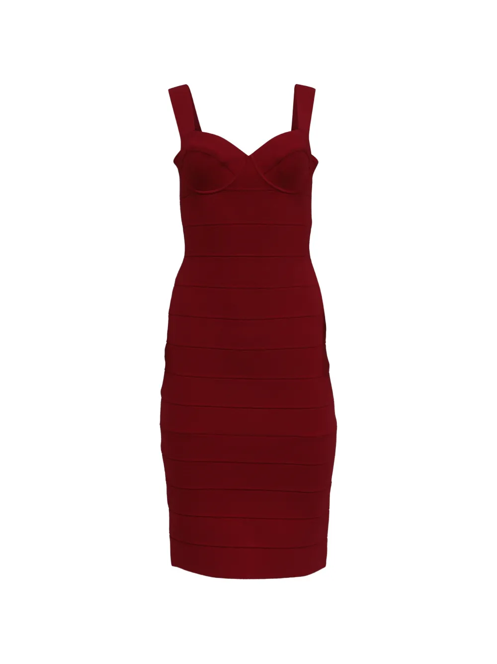 Hervé Léger Pre-Owned x Julia Restoin Roitfeld sweetheart midi dress - Rot