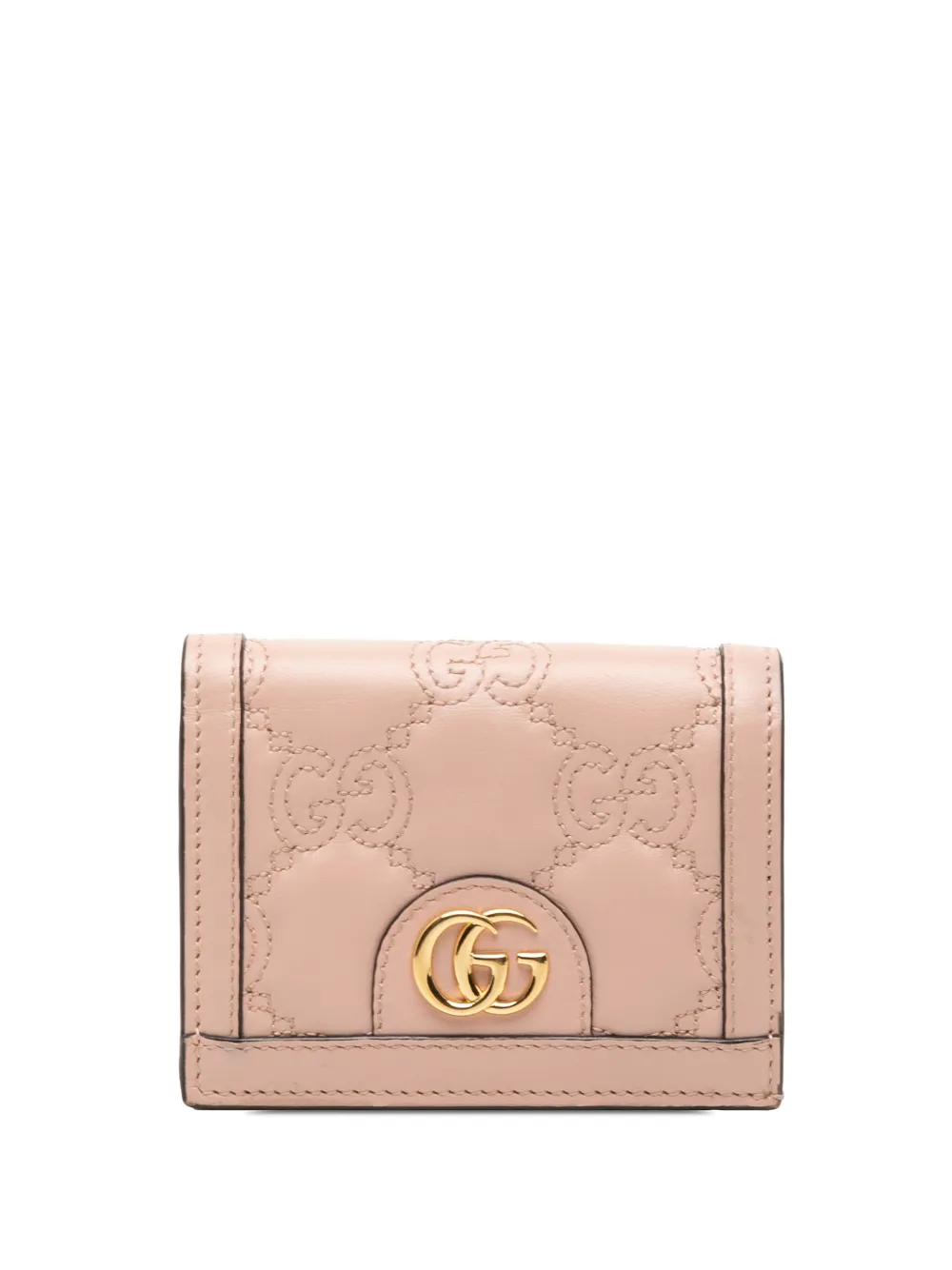 Gucci Pre-Owned 2016-2026 GG Matelasse Leather Card Case Wallet small wallets - Rosa