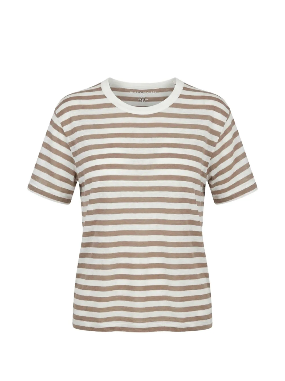 Majestic Filatures striped short-sleeve T-shirt - Toni neutri