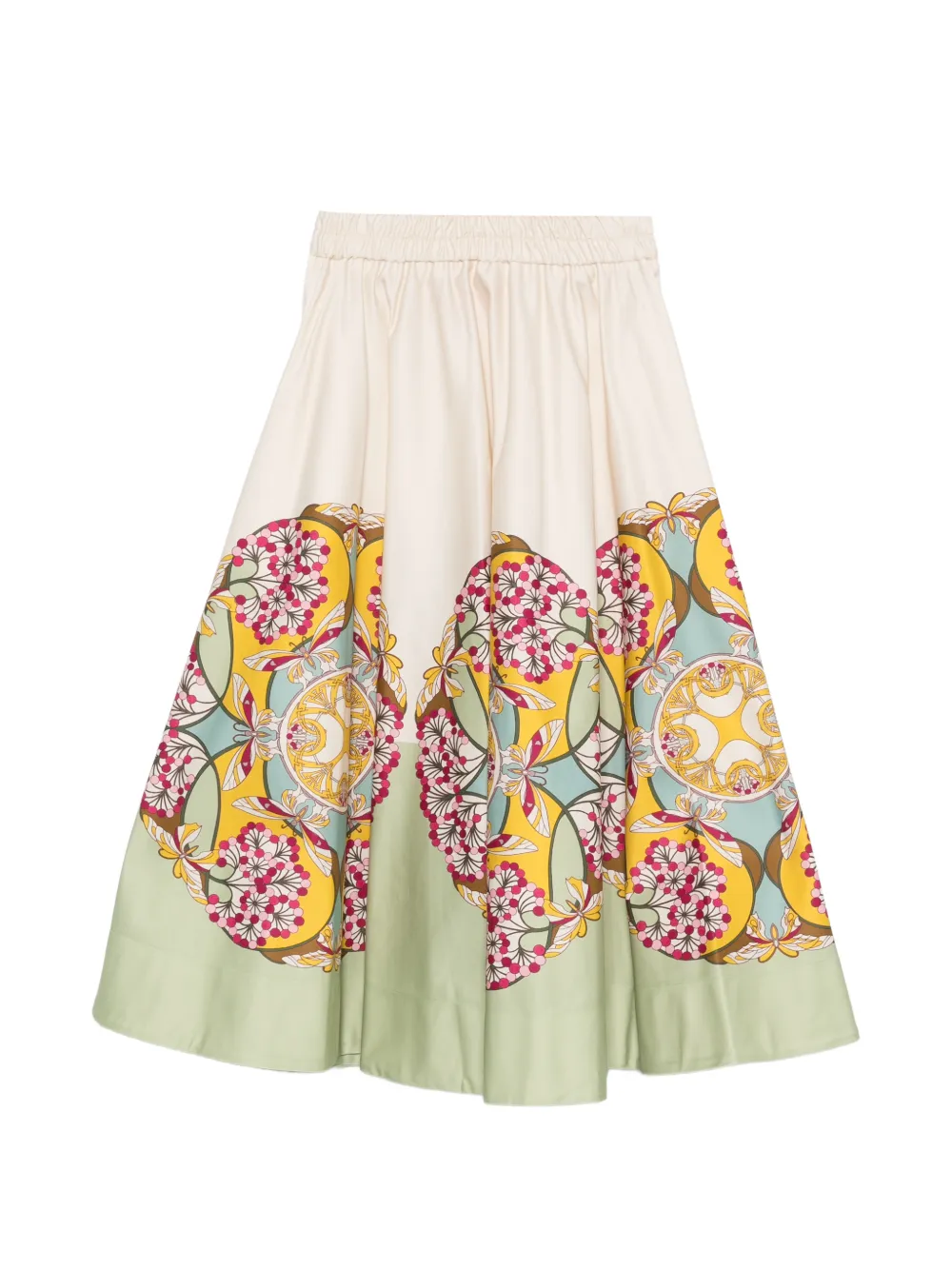 La DoubleJ floral-print midi skirt - Toni neutri