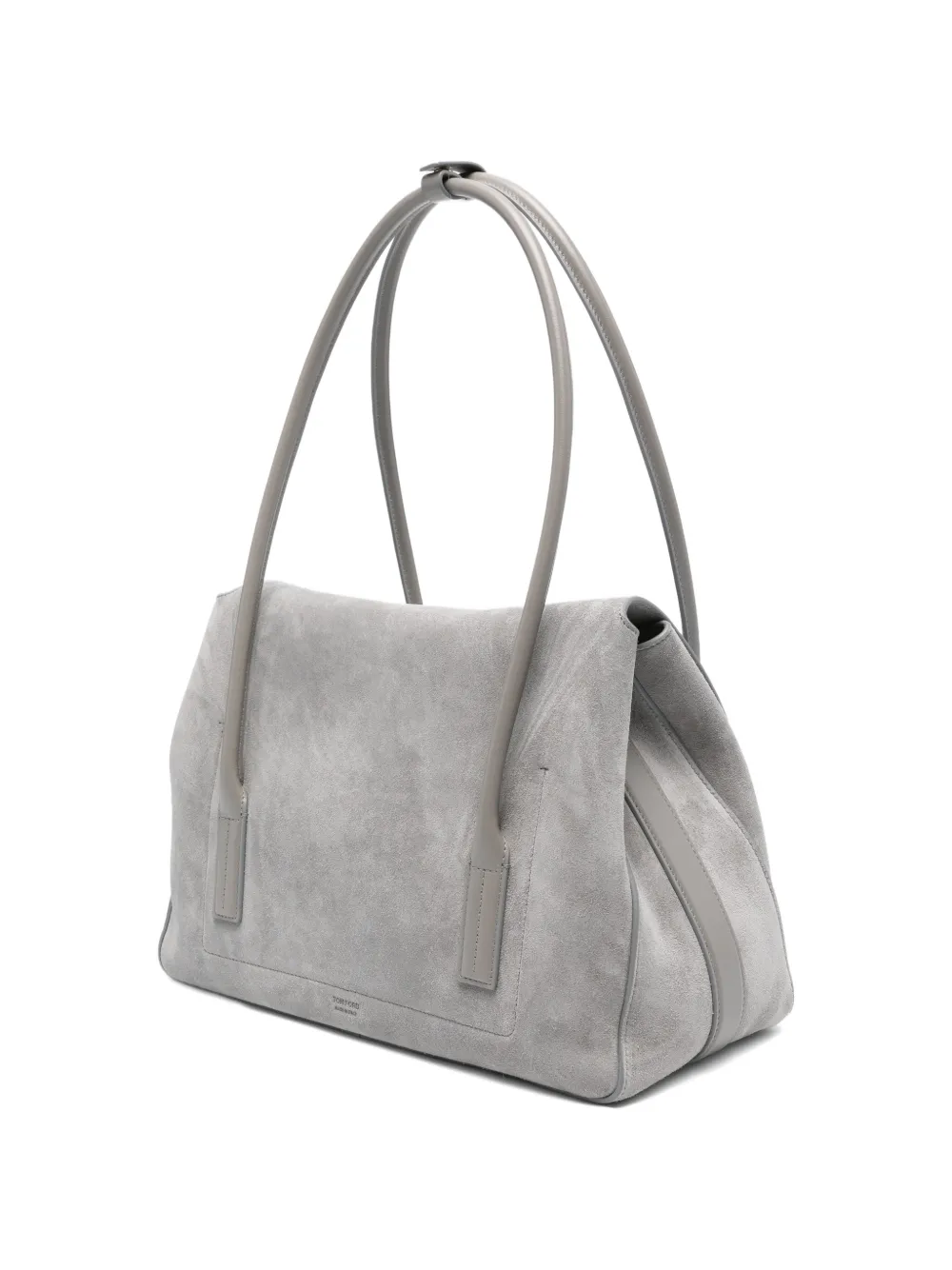 TOM FORD Eclipse suède shopper met slot Grijs
