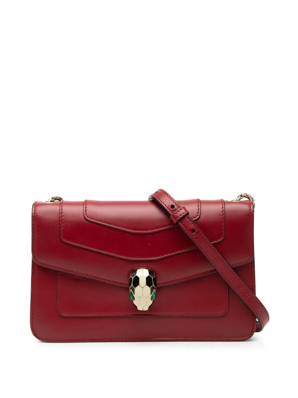 Bvlgari Pre-Owned 2015-2020 Leather Serpenti Forever crossbody bag - Rosso