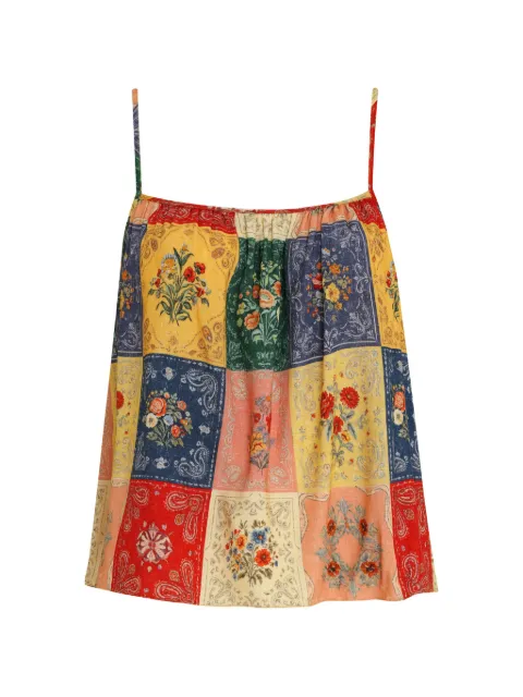 Triya Blusa bandana com patchwork
