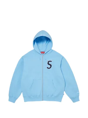 SUPREME フルジップパーカー Sロゴ 水色 L シュプリーム Supreme（シュプリーム） 25AW Sロゴ ジップアップ スウェットパーカー