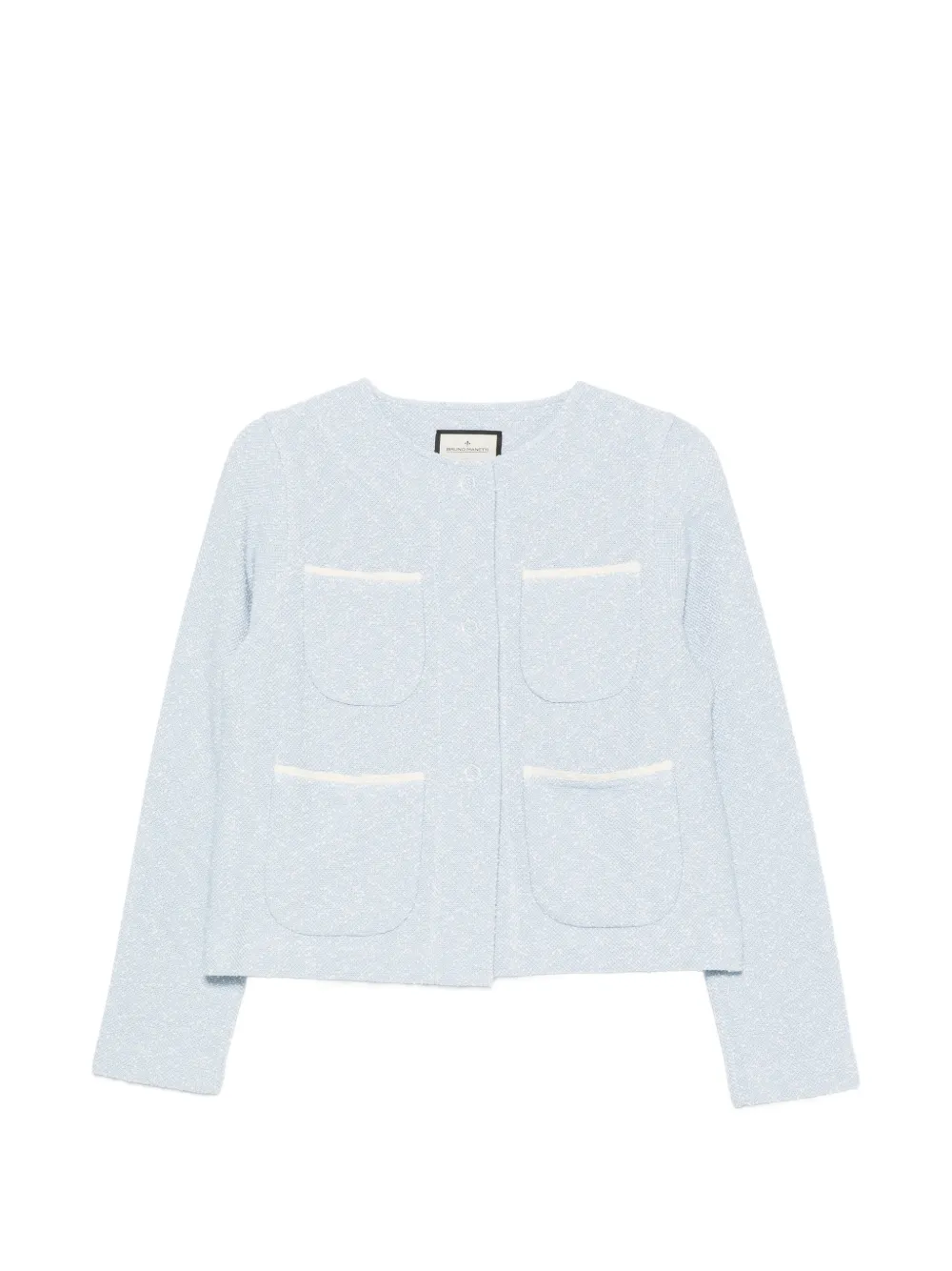 Bruno Manetti contrast-trim patch-pocket jacket - Blu