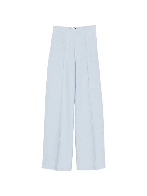 Bruno Manetti high-waisted pintuck-detail trousers
