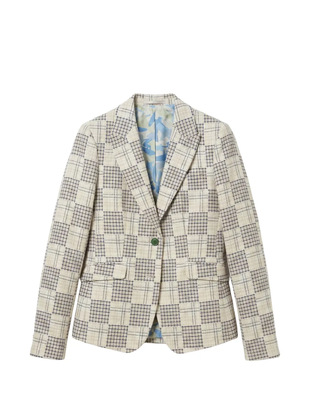 ABSEITS graphic-check blazer - Toni neutri