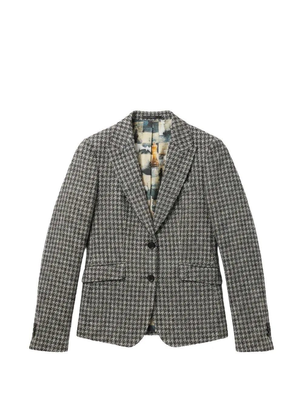 ABSEITS houndstooth-pattern blazer - Schwarz