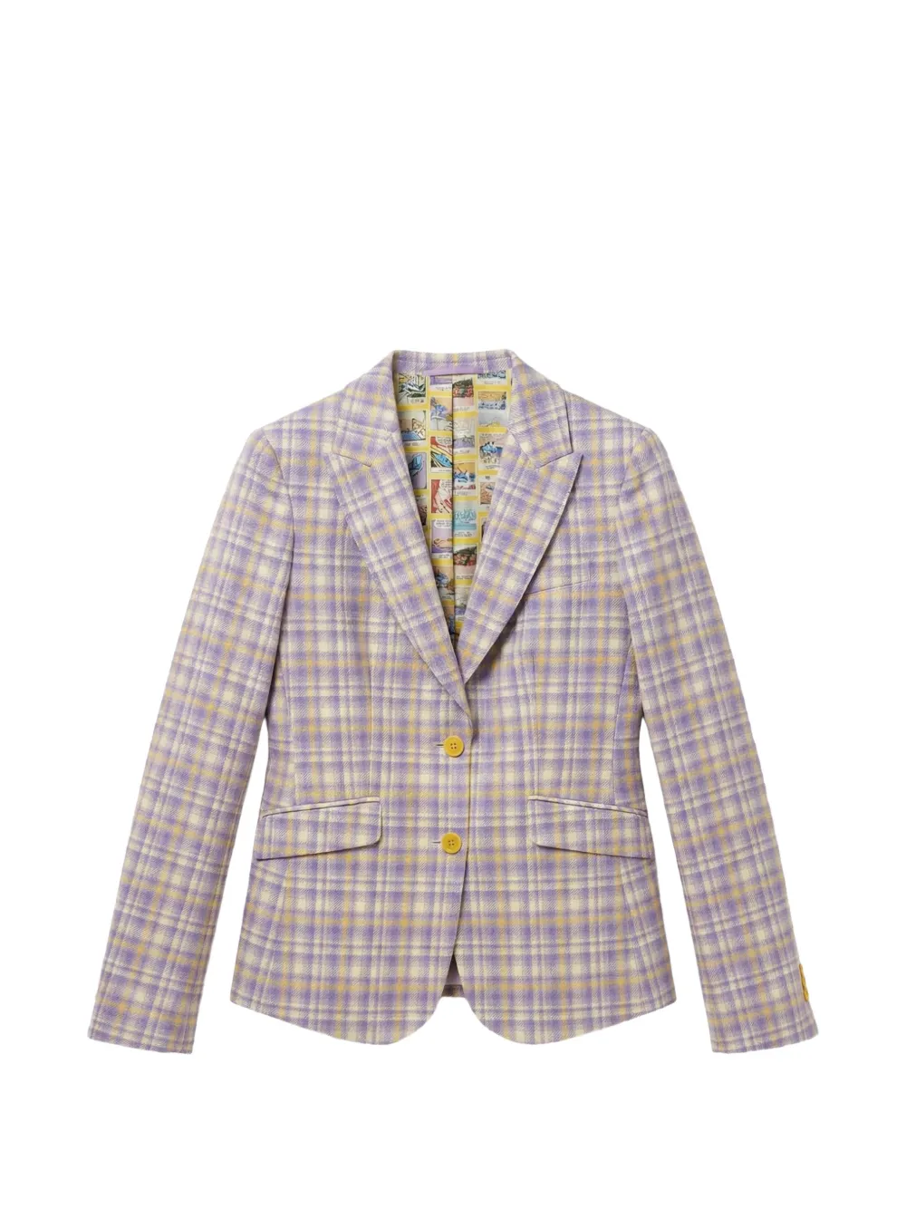ABSEITS check-pattern notched-lapels blazer - Viola