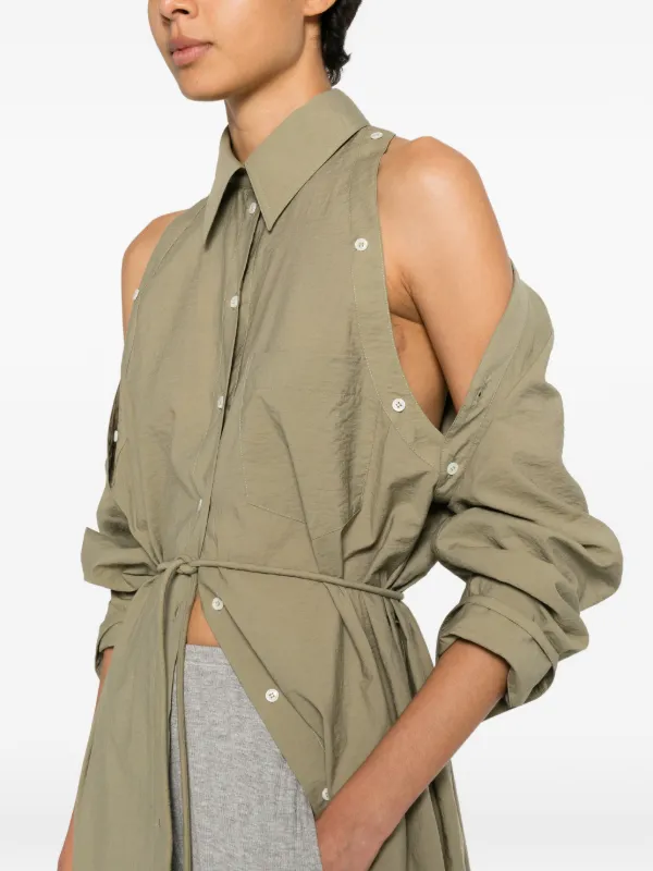 green maxi shirt dress Olive Green Floral Print Maxi Dress - Shirt Dresses