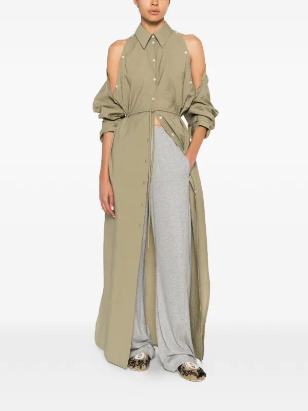 green shirt maxi dress Erisha - zara green dress