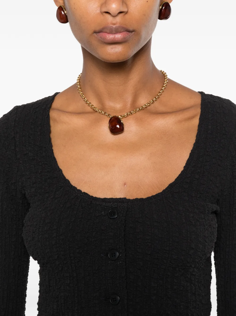 Nanushka Jylan cropped top met textuur Zwart