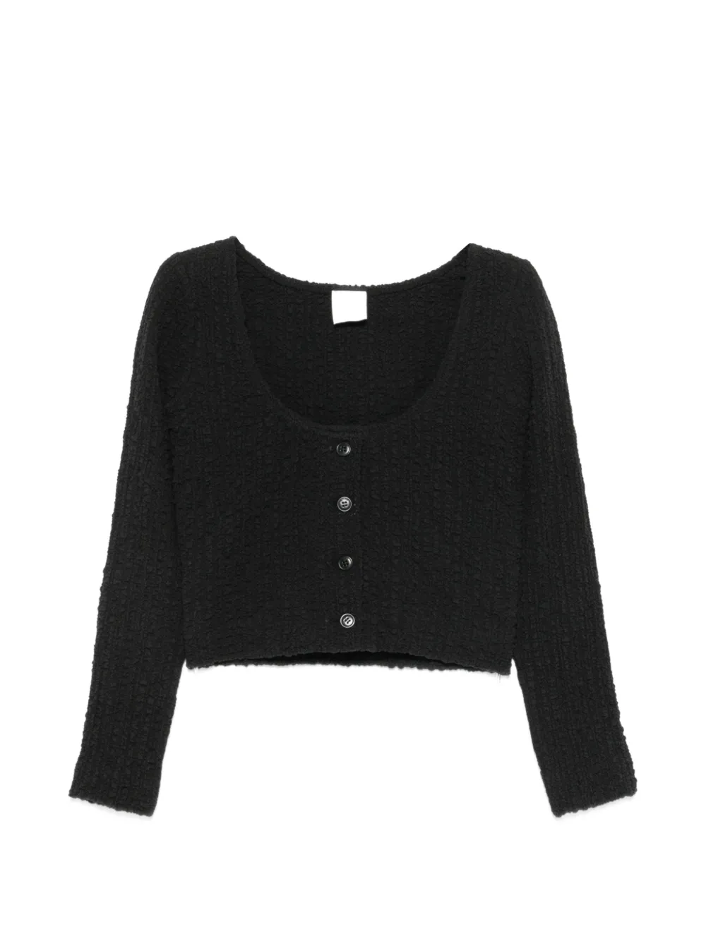 Nanushka Jylan cropped textured top - Nero