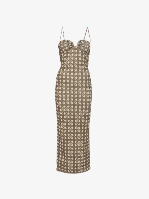 Nanushka polka-dot draped maxi dress