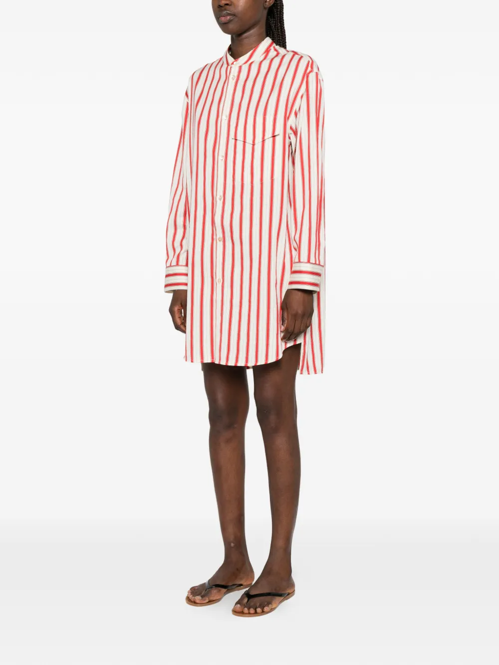 Forte Blouse met krijtstreep Rood