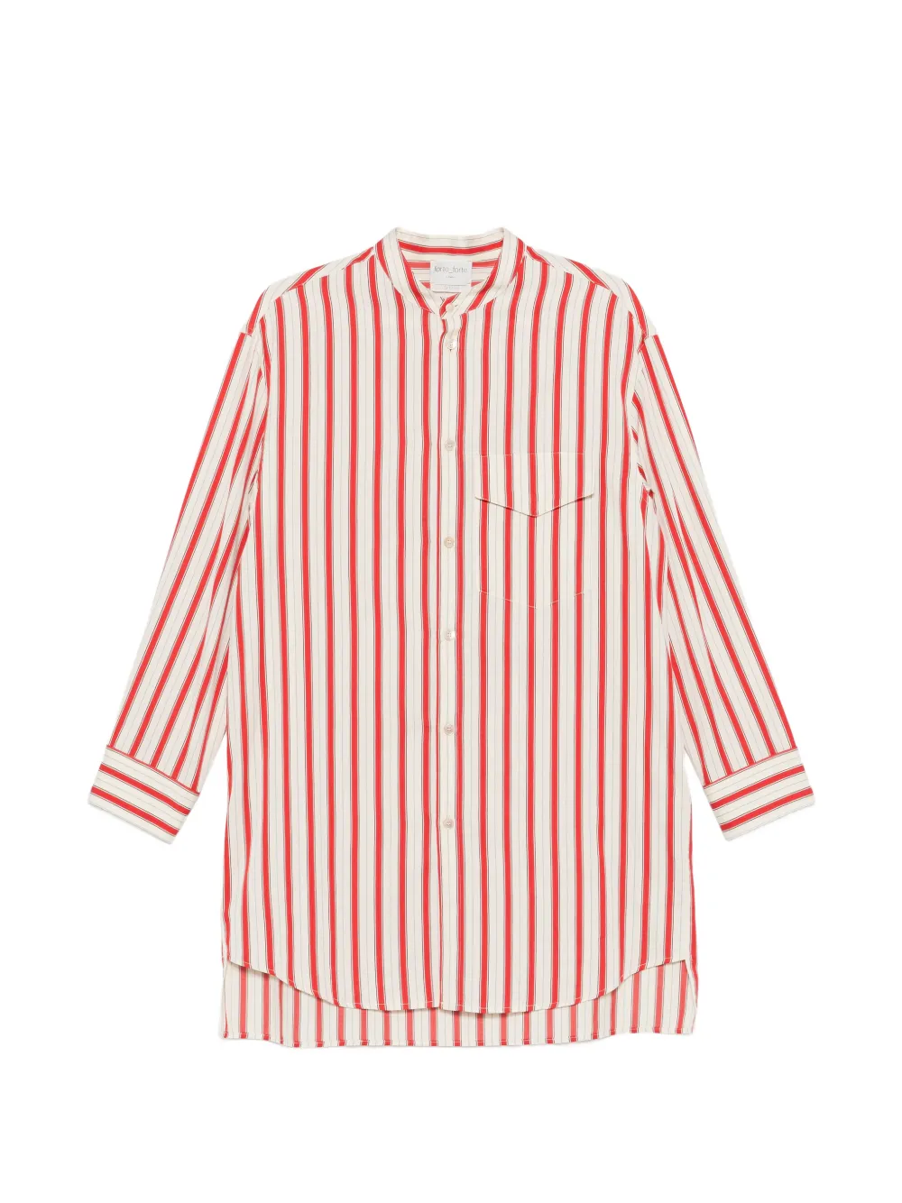 Forte Forte pinstripe oversized shirt - Red