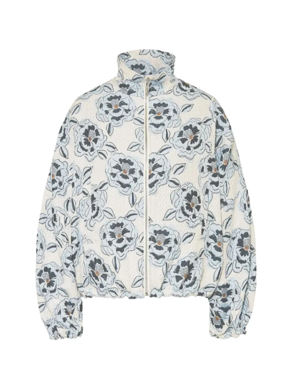 Sem Per Lei jacquard floral bomber jacket - Bianco
