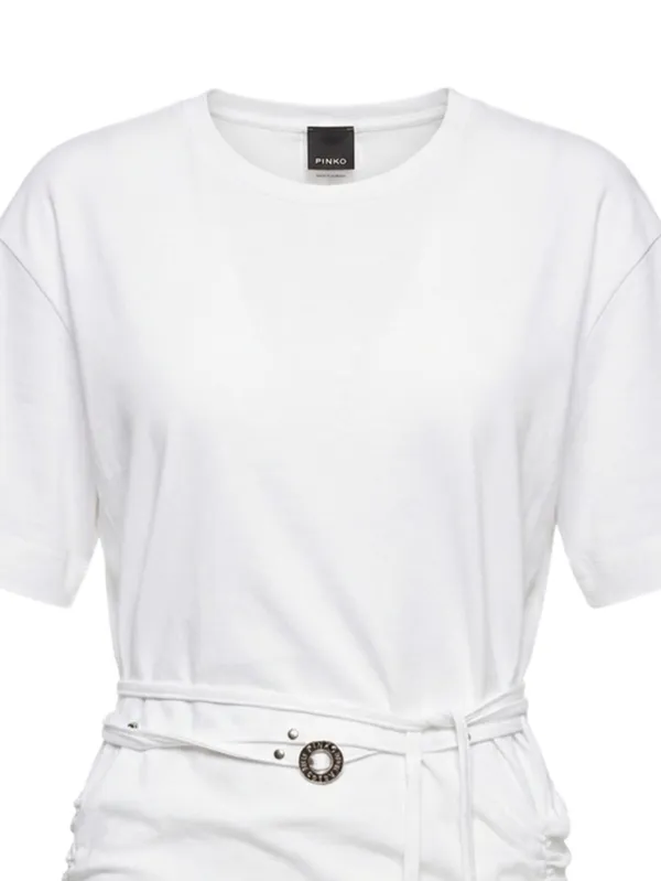 pinko short dress Pinko Belted Short-sleeve Mini Dress