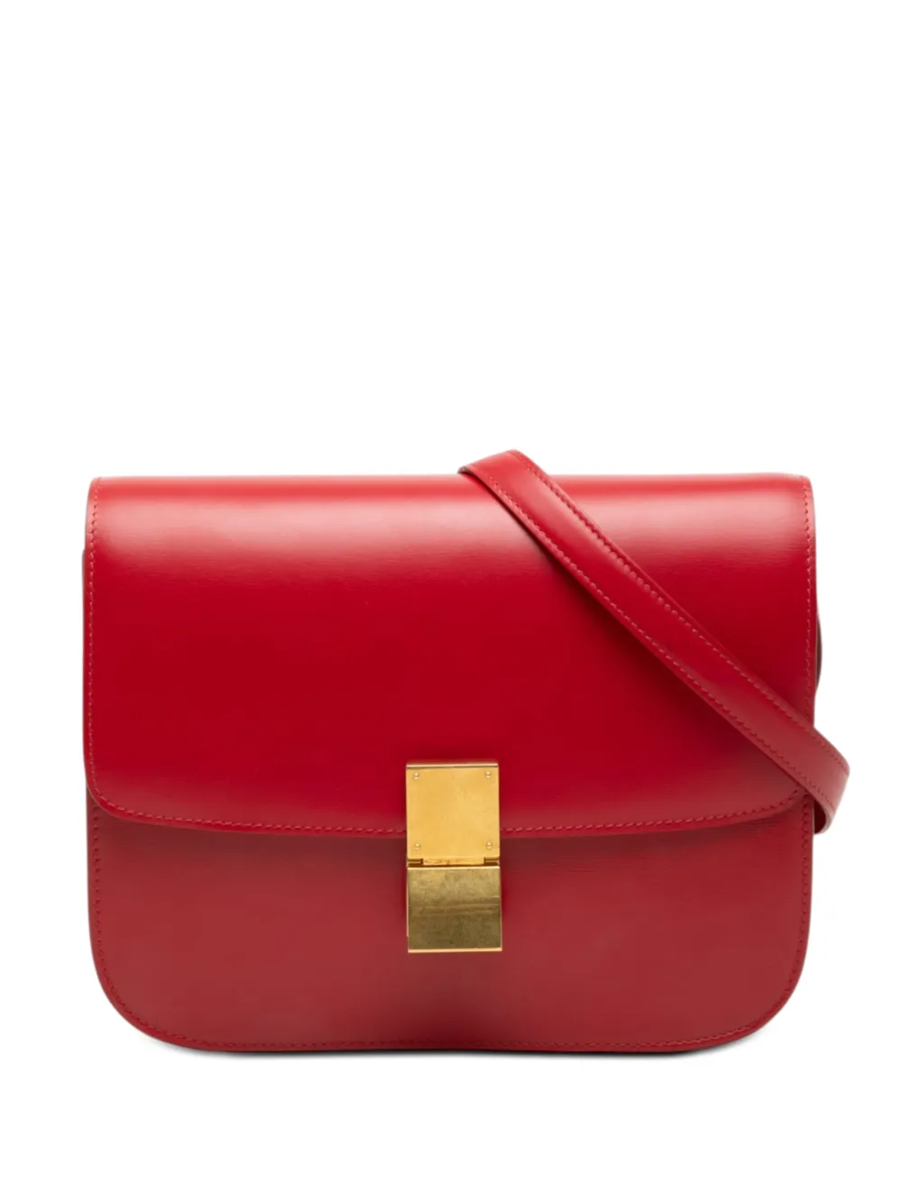 Celine Pre-Owned 2019 Medium Calfskin Classic Box crossbody bag - Rosso