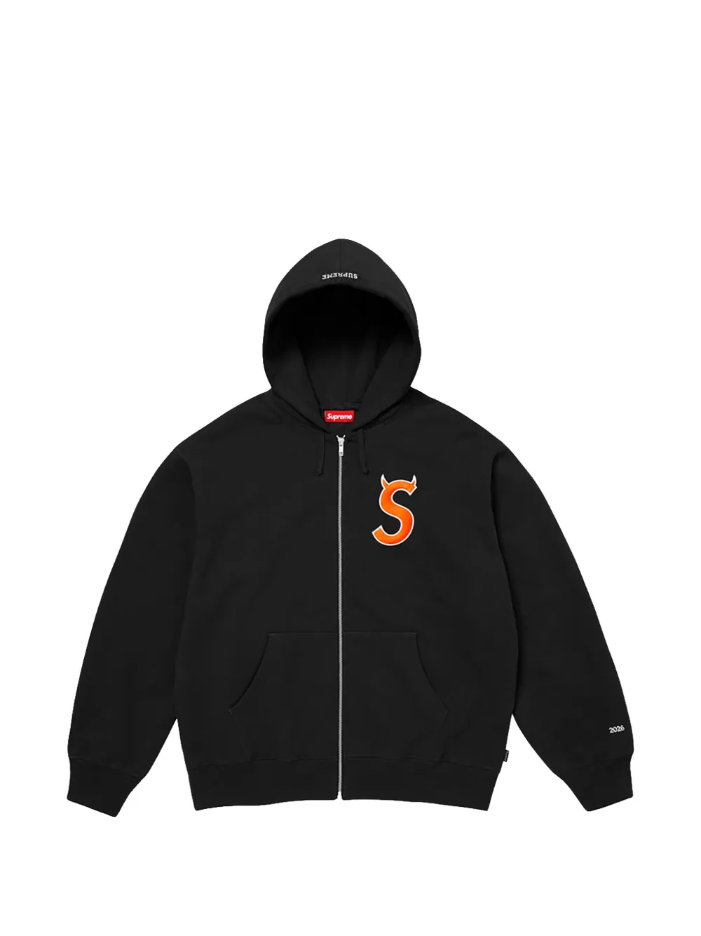 Supreme Devil S zip hoodie - Nero